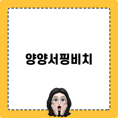 양양서핑비치 보내는 멋진 순간