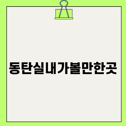 동탄실내가볼만한곳 에코스쿨